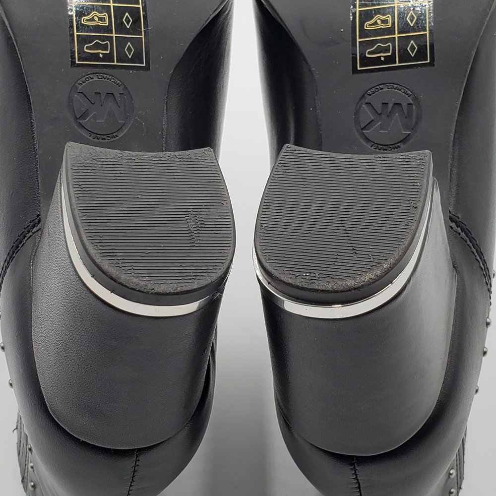MICHAEL Michael Kors Black Leather Ankle Booties - Picture 13 of 16